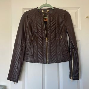 Tory Burch Chocolate Brown Leather Jacket